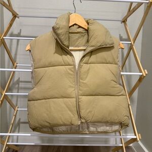 Tan Puffer Vest